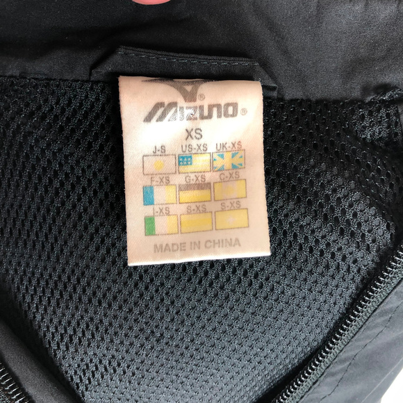 Mizuno Black XS Full Zip Track Jacket Windbreaker - Picture 4 of 4